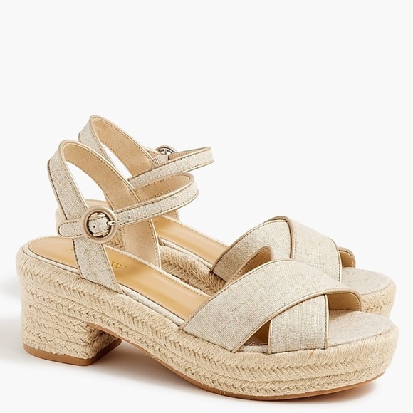 J Crew Platform espadrille sandals BW888